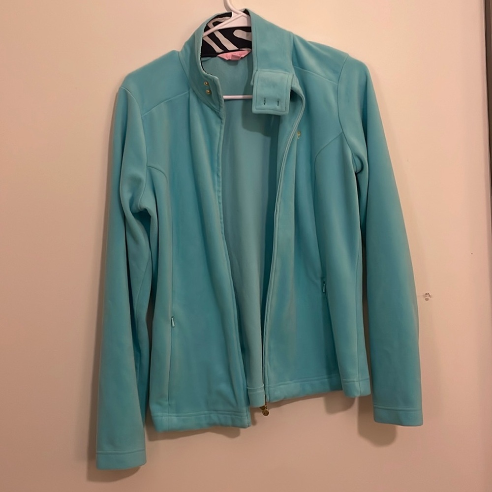 Lilly Pulitzer Y2K Vintage Sky Blue Fleece Jacket
